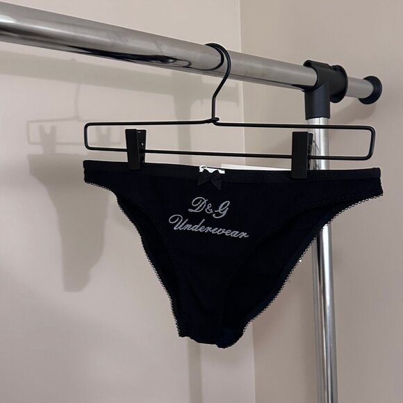 NWT Vintage D&G Underwear Bow Script Brief Panties 🎀 - Picture 1 of 3